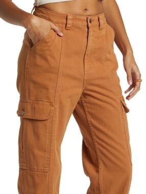 Terracotta Pocket Cargo Jeans Curvesetter Waistband